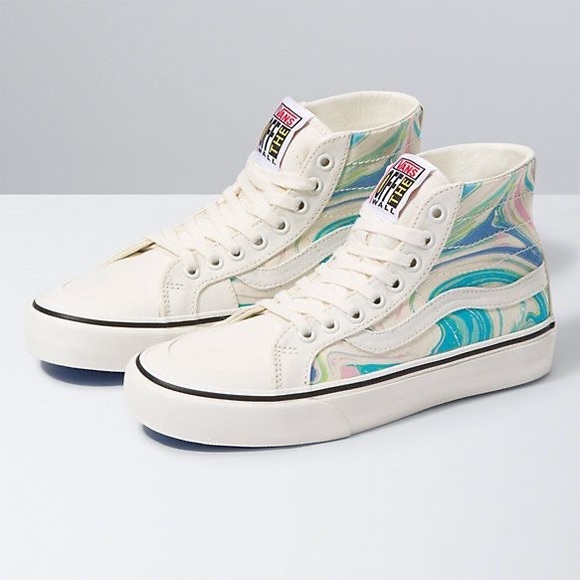 NEW Vans Sk8-Hi 138 Decon Sf Resin Swirl Sneakers size 9.5 women’s - Picture 1 of 8
